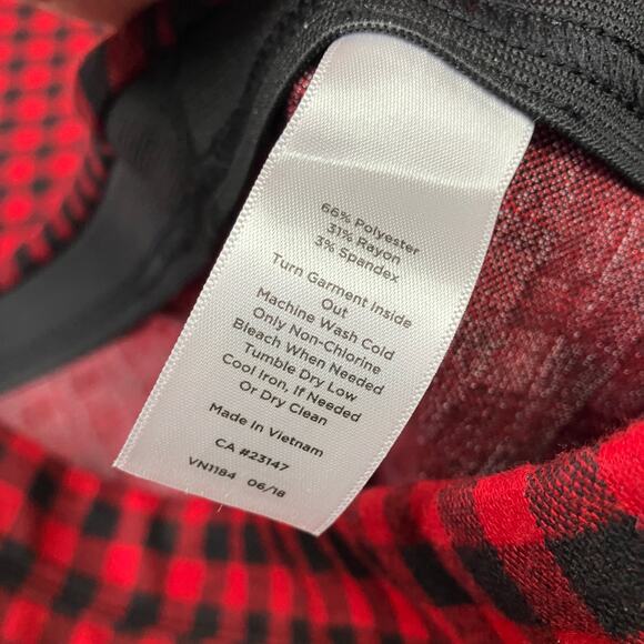 Talbots | Skinny Ankle Pants Plaid Red Black Polyester Blend Womens Large Petite - Picture 4 of 7